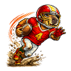 Cute Capybara Playing American Football