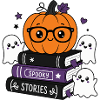 Halloween pumpkin with glasses