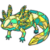 Geometric Axolotl Mosaic
