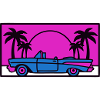 Retro 80s Car Logo