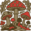 Forest Mushrooms Nature Graphic