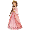 Rosa Prinzessin im Taftkleid
