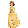 Yellow Princess Robe with Flowers