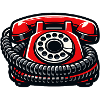 Roter Retro Telefon Illustration