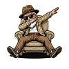 Cool pensioner grandpa