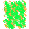 Neon Green-Orange Line Pattern