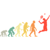 Badminton Evolution Badmintonspieler Smash Retro