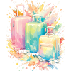 Travel Suitcase Pastel Colour Splash Art