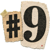 Number Nine Collage Typography
