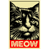 Meow Cat Retro Poster Cats Gift