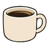 Minimalistische Kaffeetasse Cartoon-Illustration