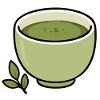 Minimalistische Matcha-Teetassen-Illustration