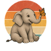 Elephant and butterfly