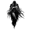 Fog spirit in black cape