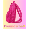 Freundschaft Glitzer Rucksack pink