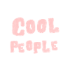 Cool People Pink Bubble Text