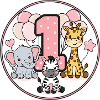 First Birthday Animal Friends Circle