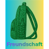 Freundschaft Glitzer Rucksack grün