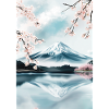 Mount Fuji and cherry blossoms
