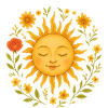 Boho Sun with Wildflowers