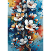Helle Aquarellblüten