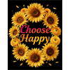 Choose Happy Sunflower Wreath