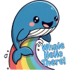 Rainbow Whale Hello There
