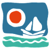 Sailboat on azure sea – Marine illustration