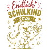 Endlich Schulkind 2026 Dino