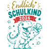 Endlich Schulkind 2026 Dino