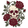 Skull & Roses – Gothic Skull Flower Design