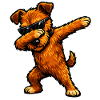Dabbing Irish Terrier in Comic Style