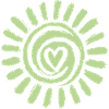 Sun Spiral Heart Green