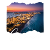 Cancún Sonnenuntergang Küstenlinie