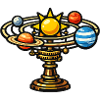 Solar orbital on bronze stem