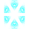 Azur X-Muster im Eis-Marble