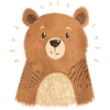 Cuddly bear with a friendly look