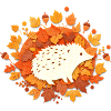 Autumn leaf hedgehog