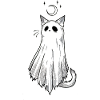 Fog cat in the moonlight