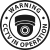Warning CCTV Camera In Operation Sign