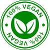 100 Percent Vegan Green Badge Design