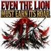 Sogar der Löwe verdient sein Roar-Samurai-Turnshirt