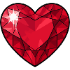 Ruby Crystal Heart