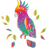 Rainbow Cockatoo Cartoon Design
