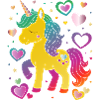 Niedliches Einhorn mit Herzen Design