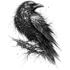 Raven Sketch Gothic Graphic