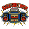 Make Some Noise Retro Boombox