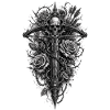 Gothic Crossbow Skull Graphic