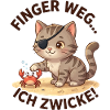 Katze Krabbe Finger weg Spruch