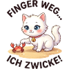 Katze Krabbe Finger weg Spruch